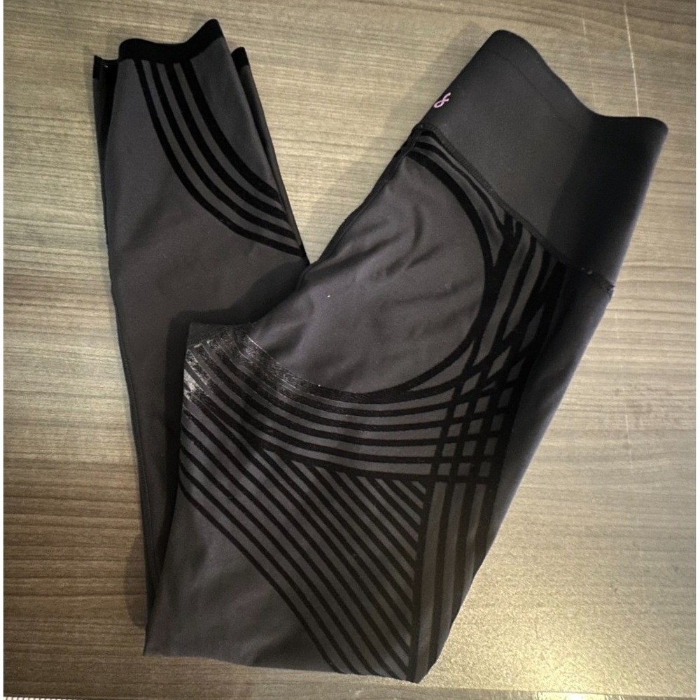 Fanka Body Sculpt Compression Leggings Reversible Black High Rise 24x23